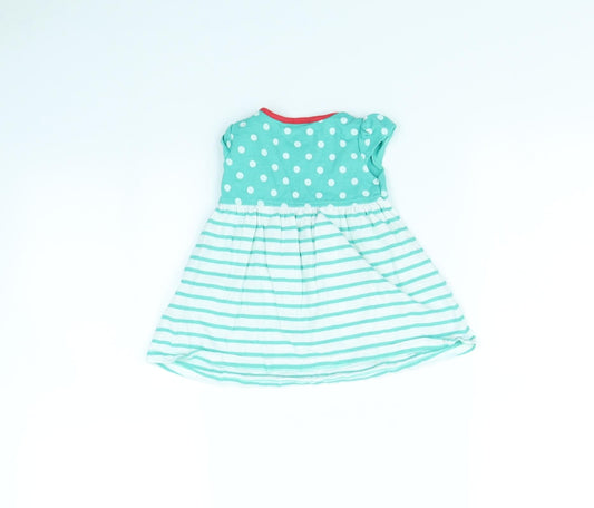 NEXT Girls Green Striped Fit & Flare Size 3-6 Months