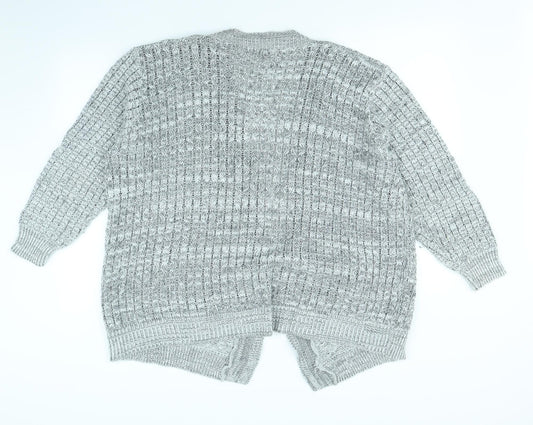 Glimpse Womens Grey Cardigan Jumper Size L