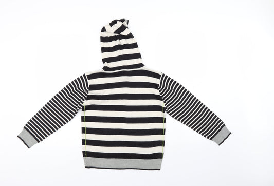 Ethel Austin Girls Multicoloured Striped Pullover Hoodie Size 8-9 Years