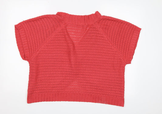 BM Womens Pink Cardigan Jumper Size XL