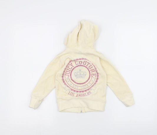 perfect Girls White Full Zip Hoodie Size 2-3 Years