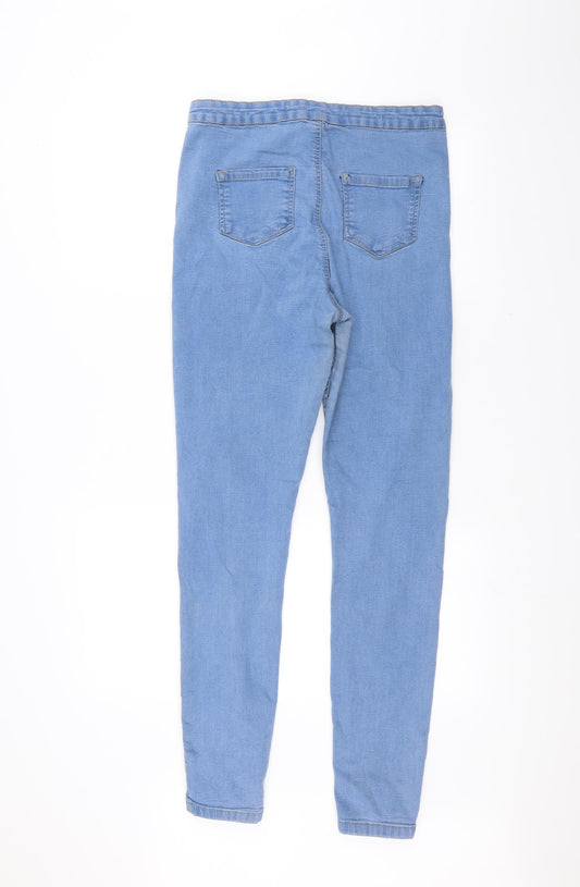 Denim & Co. Womens Blue Denim Skinny Jeans Size 14 L28 in
