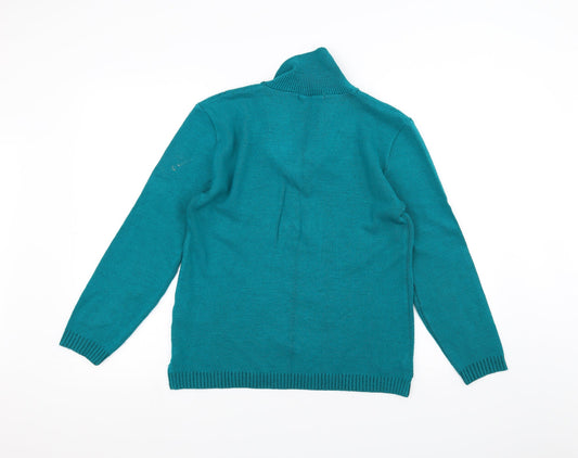 Pure & Natural Womens Green Pullover Jumper Size M