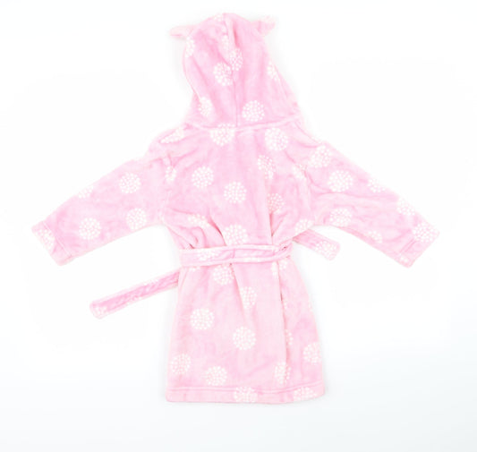 John Lewis Girls Pink Animal Print Top Robe Size 2 Years