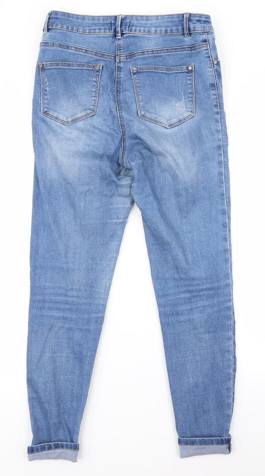 Denim Womens Blue Tapered Jeans Size 10 L20 in