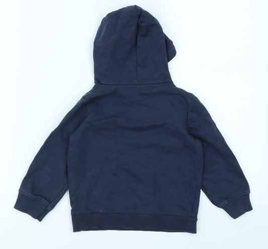 United Colors of Benetton Boys Blue Pullover Hoodie Size 2 Years