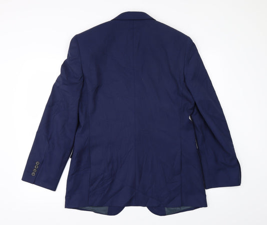 Burton Mens Blue Jacket Suit Jacket Size 40