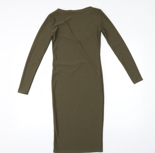 I SAW IT FIRST Womens Green Bodycon Size 6