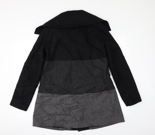 H&M Womens Black Pea Coat Coat Size 8