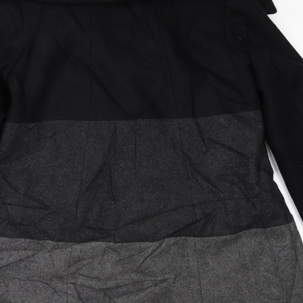 H&M Womens Black Pea Coat Coat Size 8