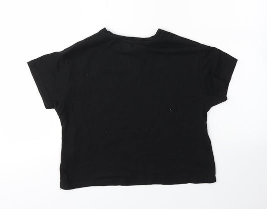 New Look Girls Black Basic T-Shirt Size 12-13 Years