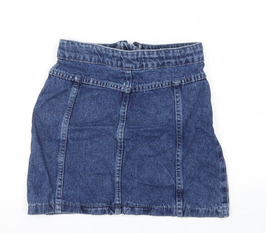 Select Girls Blue Ikat A-Line Skirt Size 10 Years