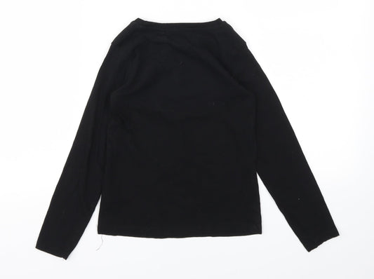 PEP&CO Girls Black Basic T-Shirt Size 6-7 Years