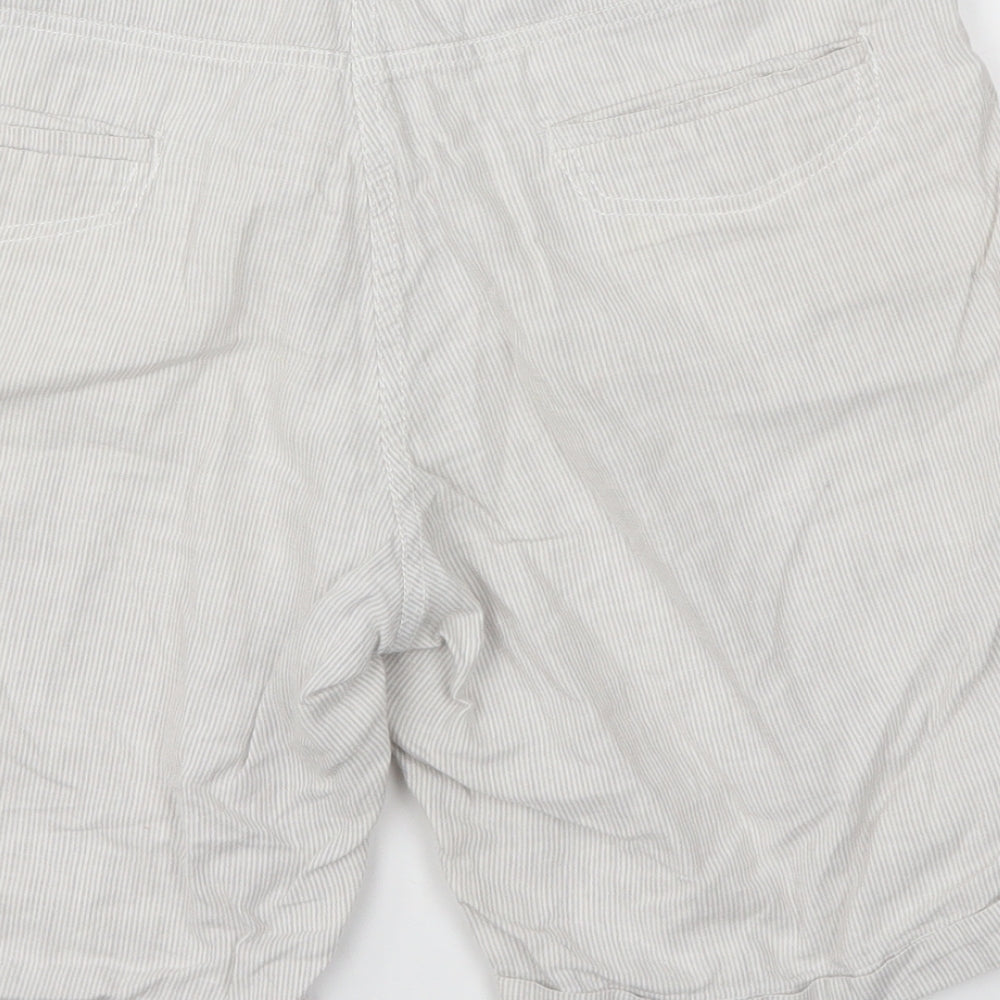 Dorothy pekins Womens Grey Striped Cut-Off Shorts Size 10