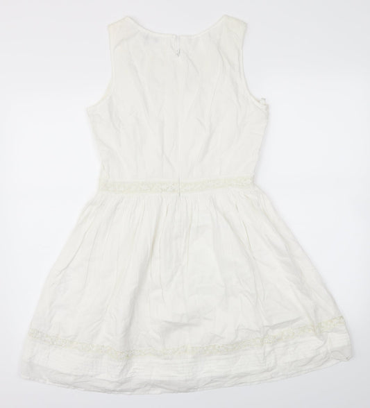 New Look Womens Ivory Fit & Flare Size 10