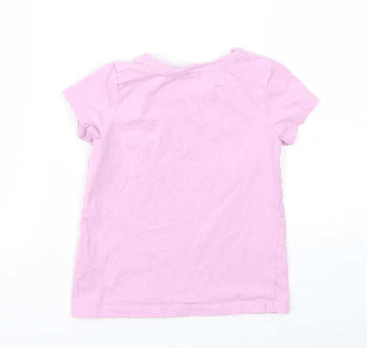 George Girls Purple Basic T-Shirt Size 2-3 Years
