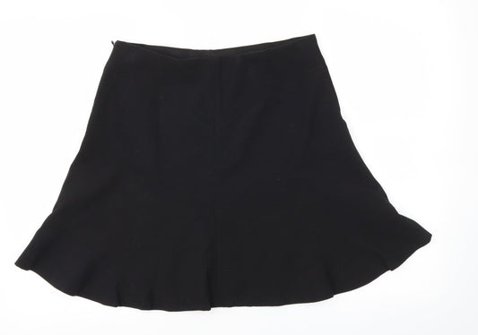 LOFT Womens Black Flare Skirt Size 6 - Stretch waistband