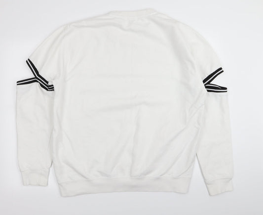 Baziic Womens White Pullover Jumper One Size