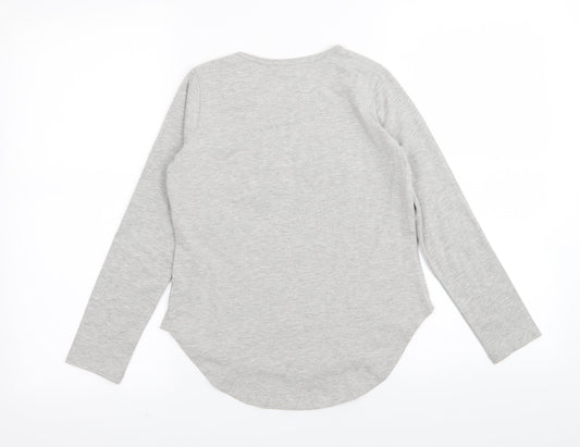 KIDPIK Girls Grey Basic T-Shirt Size 10 Years