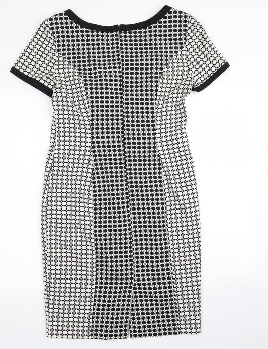 Asda George Womens Black Geometric A-Line Size 10