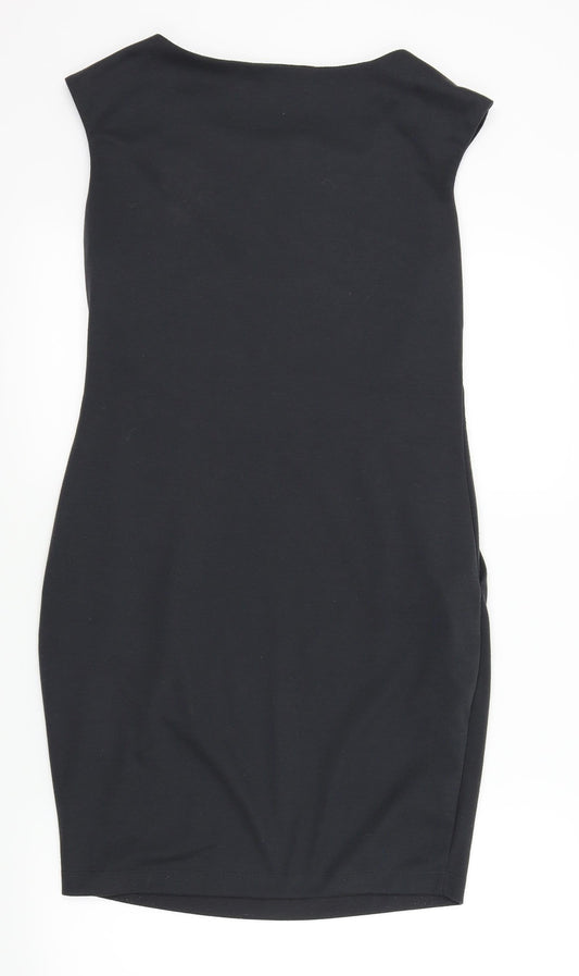 GREENCE Womens Grey Colourblock A-Line Size XL
