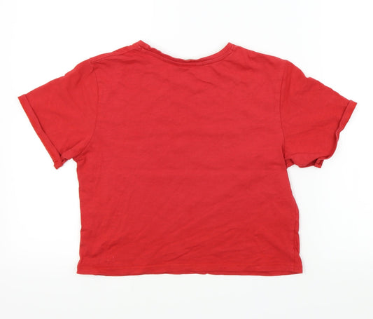 Candy Girls Red Basic T-Shirt Size 14 Years