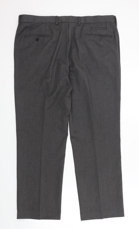 BURTONS Mens Grey Trousers Size 38 in L28 in