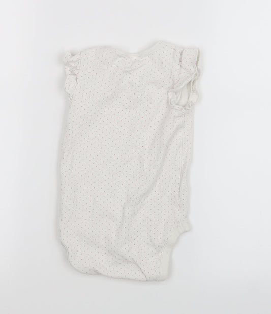 NEXT Girls White Polka Dot Babygrow One-Piece Size 18-24 Months