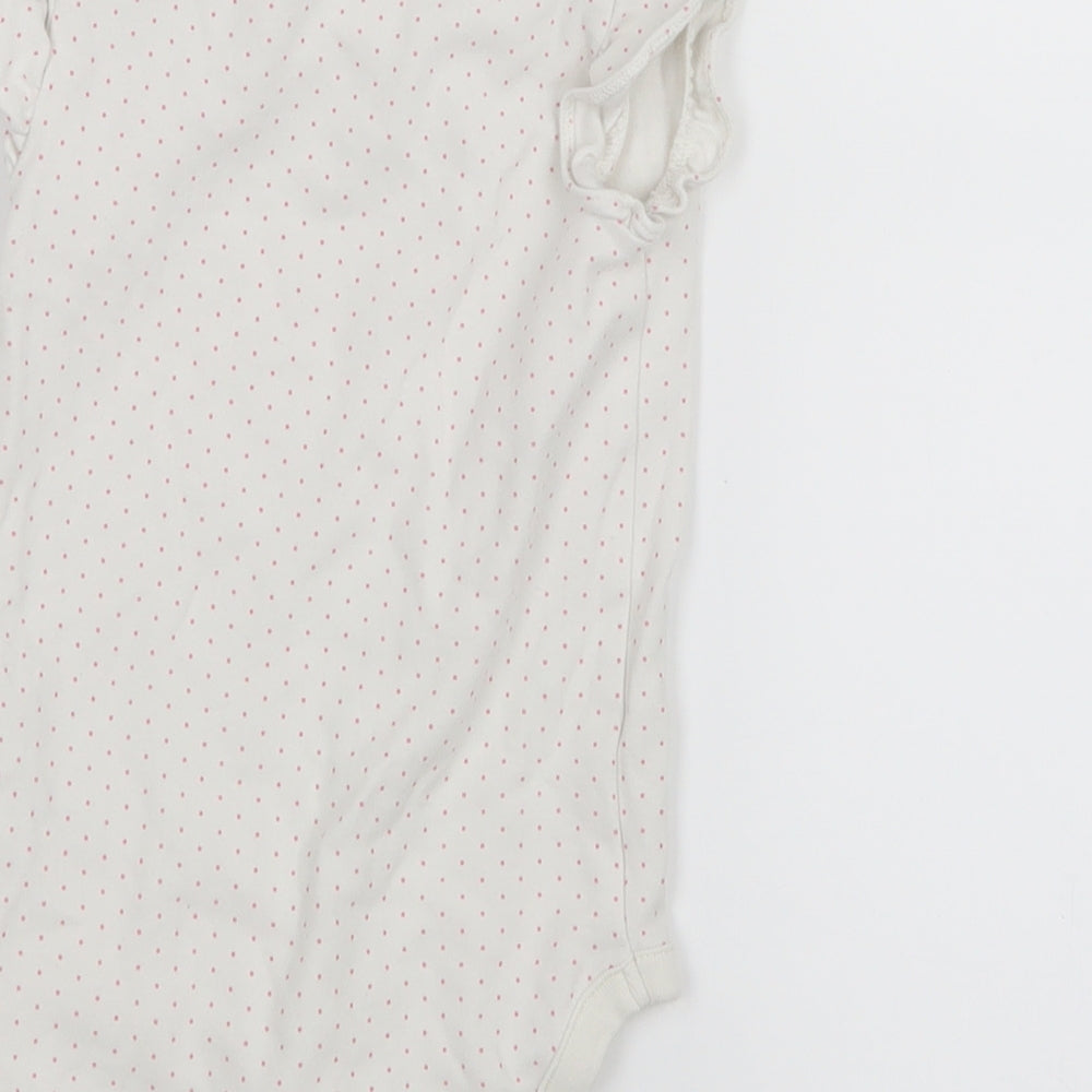 NEXT Girls White Polka Dot Babygrow One-Piece Size 18-24 Months