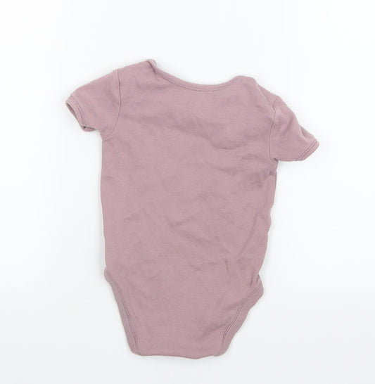 George Girls Purple Basic T-Shirt Size 2-3 Years - Babygrow
