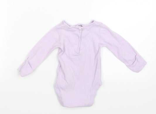 Marks and Spencer Girls Purple Babygrow One-Piece Size 3-6 Months