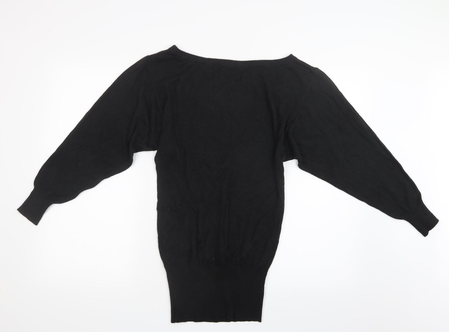 Jane Norman Womens Black Knit Pullover Jumper Size 10