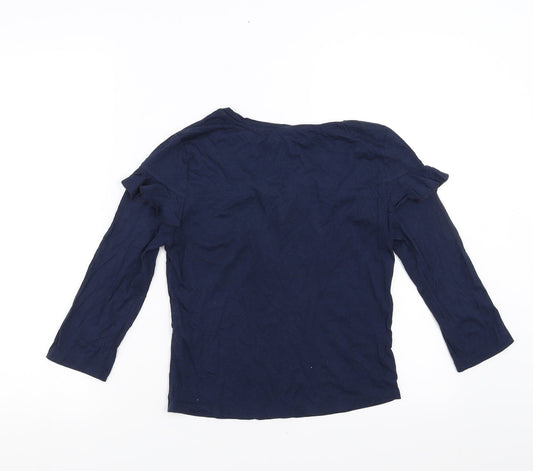 New Look Womens Blue Basic Blouse Size 8