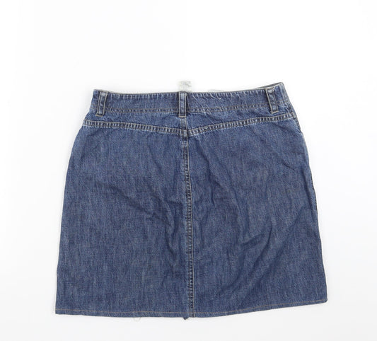 jones sport Womens Blue Denim A-Line Skirt Size 8