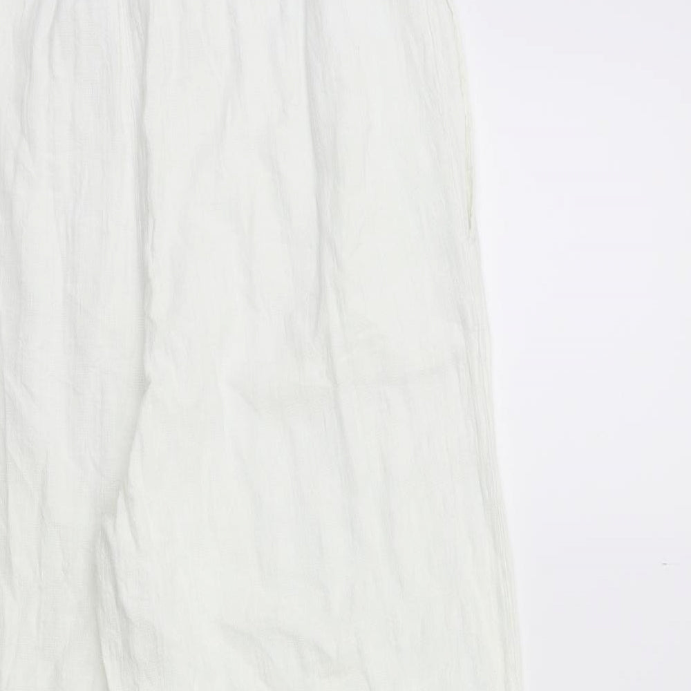 COTTO SUMMER COLOURS Womens White Trousers Size 30 in L25 in