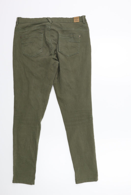 alcott Womens Green Denim Skinny Jeans Size 30 in L28 in