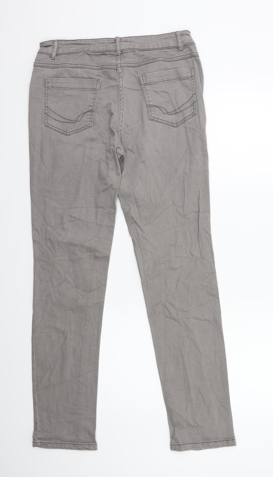 Gina Benotti Womens Grey Denim Skinny Jeans Size 12 L31 in