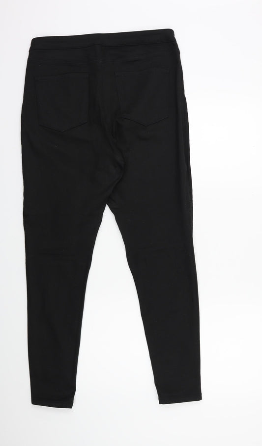 Denim & Co. Womens Black Denim Skinny Jeans Size 14 L27 in