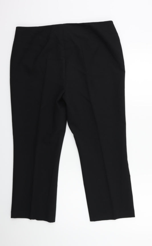 qdos Womens Black Trousers Size 16 L23 in