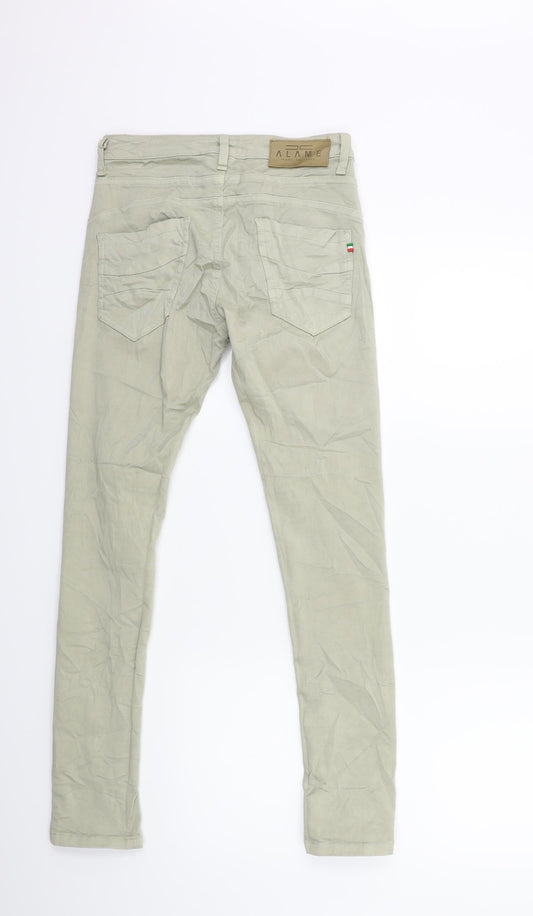 alame Womens Green Denim Skinny Jeans Size 26 in L28 in
