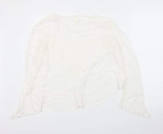 Preworn Womens White Basic Blouse Size M