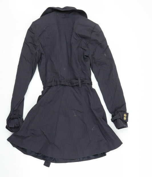 New Look Womens Blue Overcoat Coat Size 6