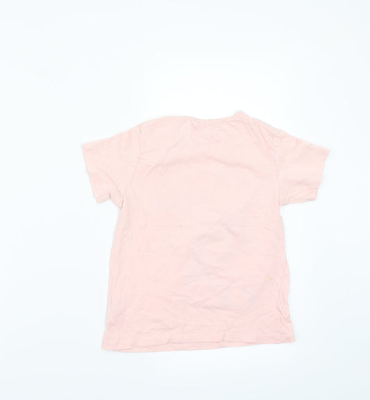 Pep&co Girls Pink Basic T-Shirt Size 7 Years