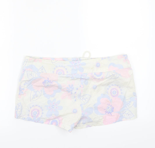 Papaya Womens Blue Floral Bermuda Shorts Size 12