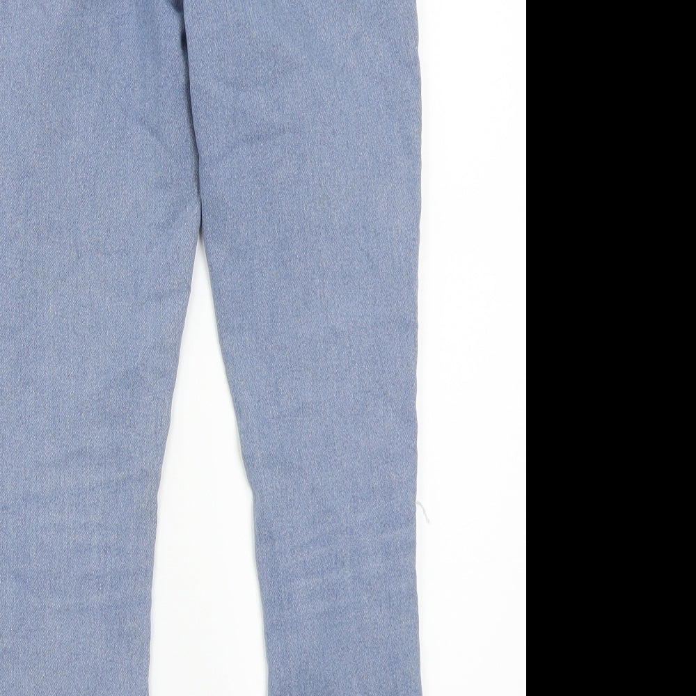 Boohoo Womens Blue Cropped Jeans Size 10 L24 in