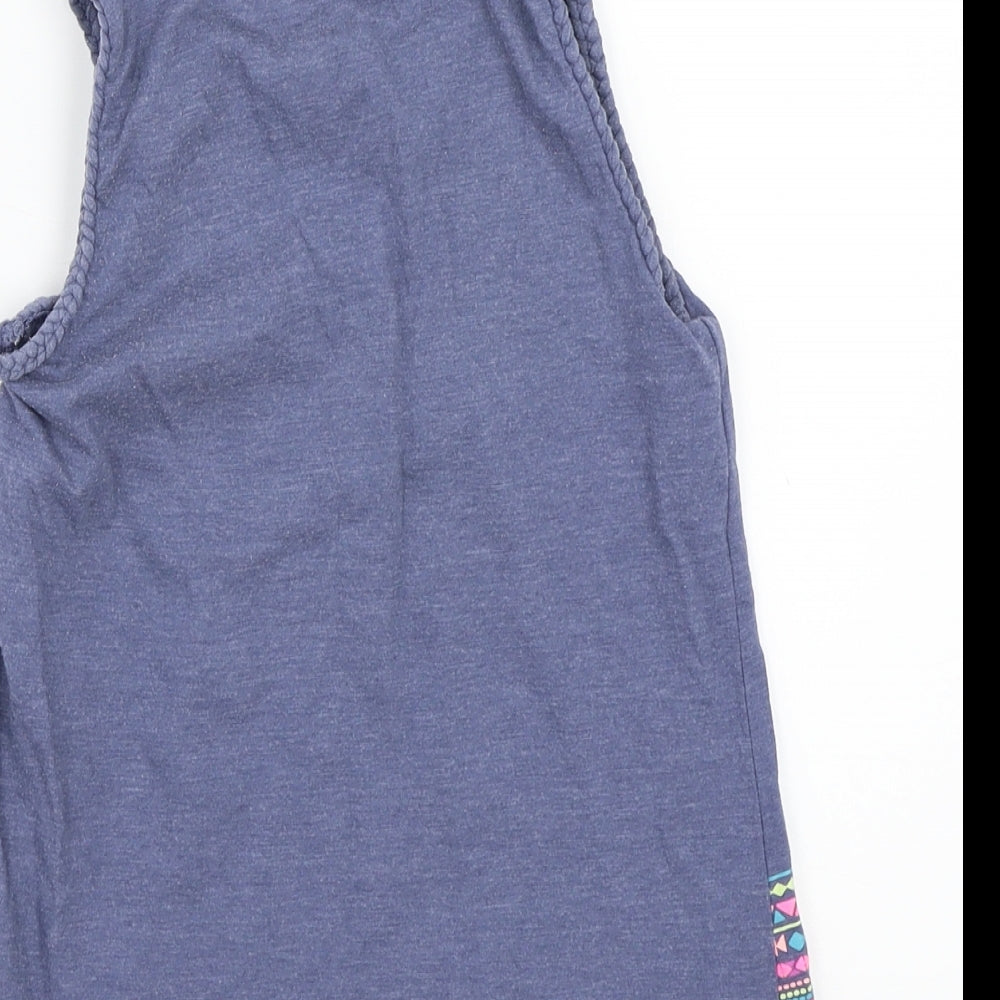 Matalan Girls Blue Basic T-Shirt Size 7 Years