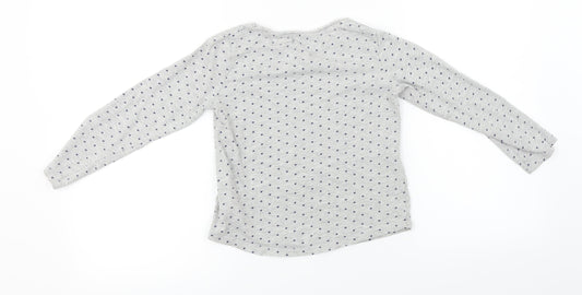 NEXT Girls Grey Basic T-Shirt Size 7 Years