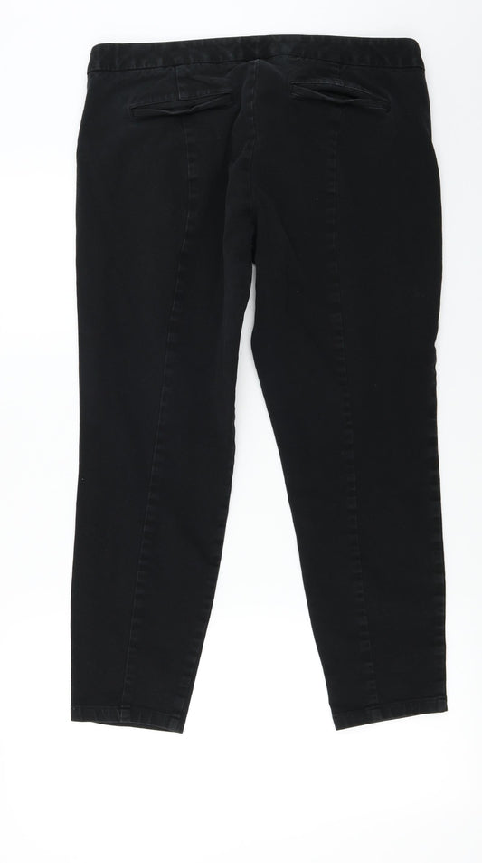 ultra skinny Womens Black Straight Jeans Size 14 L24 in