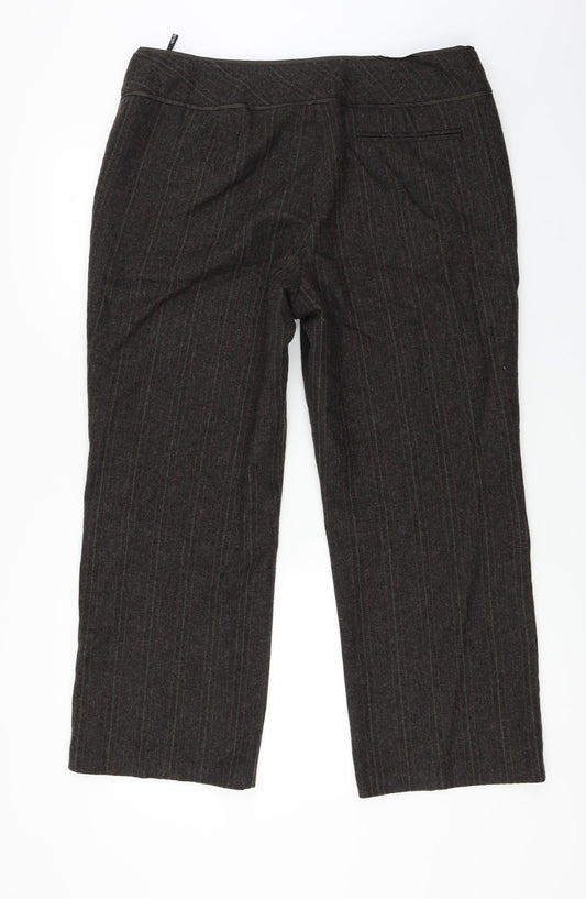 Marks and Spencer Womens Brown Trousers Size 34 in L24 in