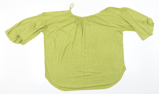 Chelsea & Theodore Womens Green Basic Blouse Size XL